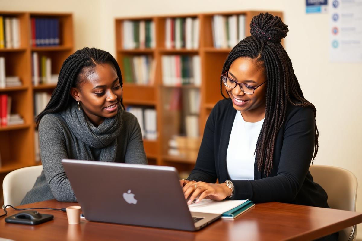 One-on-one research mentoring session